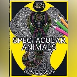 🐘 (5/$25) SPECTACULAR ANIMALS NEON COLOR BOOK 🐘